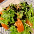 オクラっこ's cooksnap of when they made 炙りサーモン水菜の柚子胡椒だれ.
