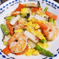 ☆ぶぅちゃん♪☆'s cooksnap of when they made 美味♡海老とアスパラの卵炒め.