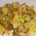 のんこ's cooksnap of when they made そぼろとキャベツの和風炒飯.