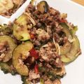 RINクック's cooksnap of when they made ナスとゴーヤの豚ひき味噌炒め.