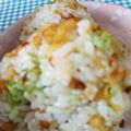 くにぴゆりぴのマミー's cooksnap of when they made 青のり・天かす・めんつゆ悪魔のおにぎり風.