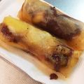 ayuteddy's cooksnap of when they made 春巻きの皮でアップルパイ＆バナナパイ.