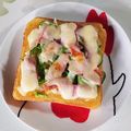 めいめい☆☆☆'s cooksnap of when they made おひとりさまの味噌マヨピザトースト.