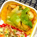 nosso's cooksnap of when they made 油揚げとレタスの煮物.