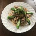 はにわん、's cooksnap of when they made 冷製豚しゃぶとオクラの和風パスタ.
