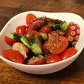 単身赴任自炊's cooksnap of when they made 【副菜】たことトマトのバルサミコマリネ.
