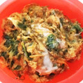 bazinga's cooksnap of when they made うまーい！かき揚げの卵とじ♥.