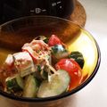 まみお✳'s cooksnap of when they made オクラ・胡瓜・ミニトマトの麺つゆマヨ和え.