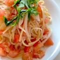 里部あみ's cooksnap of when they made トマト＆ツナ＆青ジソの冷製パスタ.
