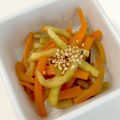 ミケネコキング's cooksnap of when they made レンジで簡単。ナスと人参の生姜醤油和え。.