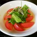 nana_tenjo's cooksnap of when they made トマトとベビーリーフのサラダスープ.