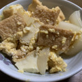 3monsters's cooksnap of when they made 厚揚げと鶏ミンチの卵炒め.