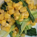 ひぃちゃんひー's cooksnap of when they made 簡単5分☆ほうれん草とコーンのバター炒め.