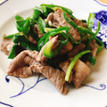 クックゆ〜ほキッチン's cooksnap of when they made 牛モモ肉と豆苗の中華炒め.