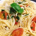 Rika☆Rin's cooksnap of when they made フレッシュトマトとしらすのオイルパスタ.