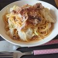 ★ゆずき★'s cooksnap of when they made 超簡単！キャベツと豚肉の和風パスタ☆.