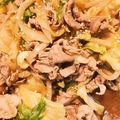 マーたん's cooksnap of when they made 豚バラとキャベツ、玉ねぎのごま炒め♪.