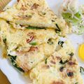 Nekozame's cooksnap of when they made アレンジ素麺☆素麺deチーズチヂミ☆.