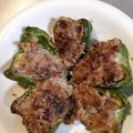 ｋａｍｉｙａｍａ's cooksnap of when they made 簡単ピーマンの肉詰め♪肉汁すごい〜！.