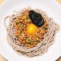 ポンちゃん♡'s cooksnap of when they made 納豆&海苔の佃煮 そば リメイクアレンジ.