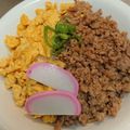 precious☆'s cooksnap of when they made 鶏そぼろと卵の二色丼♡﻿.