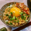 アイリッシュショコラ's cooksnap of when they made ふわふわ卵の納豆ご飯キムチ添え★.