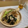 ir_sakana's cooksnap of when they made ビーガンほうれん草とマッシュルームパスタ.
