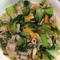 クックPN0QID☆'s cooksnap of when they made 青梗菜と豚バラ肉の塩炒め.