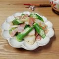 Newチヨコっと♪'s cooksnap of when they made オクラと長芋のベーコンソテー.