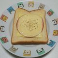 もぐ・ω・くま's cooksnap of when they made ハムチーズ＊トースト.