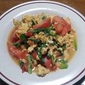 さとpon's cooksnap of when they made ルッコラ入りトマト卵炒め.