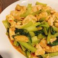 らがぶーりん's cooksnap of when they made 鶏と小松菜の豆板醤マヨ炒め★.