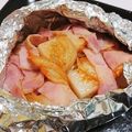 YUKIKOblue's cooksnap of when they made キムチと餅ベーコンのホイル焼き.