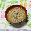 おはなすき's cooksnap of when they made いつもあなたと モヤシ炒め味噌汁.