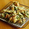 ガメコ's cooksnap of when they made さやいんげん、竹輪、茗荷のかき揚げ.