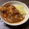 クックP997OP☆'s cooksnap of when they made 【簡単おつまみ】鶏皮の和風カレー煮込み.