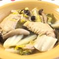 ✼••┈┈••✼'s cooksnap of when they made 参鶏湯風☆手羽先スープ.