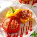 クッククッキークック's cooksnap of when they made パプリカの肉詰め　ワンボウルで簡単！.