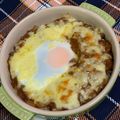 yuki24mama's cooksnap of when they made 卵とチーズとろけるデミキーマカレードリア.