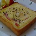 olive-tree's cooksnap of when they made 簡単おいしいハムチーズエッグトースト.