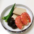 コスモとフライパン's cooksnap of when they made 高野豆腐の煮物♪海老と春野菜を添えて.