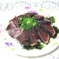 tennisnoah's cooksnap of when they made 新玉ねぎと生わかめの鰹たたきラーぽんがけ.