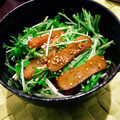 ONE★MAYU★'s cooksnap of when they made 水菜とさつま揚げのごま醤油和え☆.
