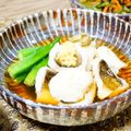 makichihua's cooksnap of when they made ハモと焼きナスの冷やし鉢.