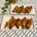 サヤスカマカン's cooksnap of when they made 甘辛★ピーマンともやしの豚バラ巻き.