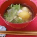 Y✿えくぼ飯's cooksnap of when they made 春キャベツと新じゃがの落とし卵のみそ汁.