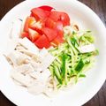 …izumi…'s cooksnap of when they made サラダチキンとドレッシングのサラダうどん.