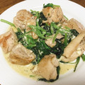 vabochan's cooksnap of when they made 鶏もも肉とほうれん草のチーズ炒め☆.