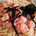 ぱりが's cooksnap of when they made 冷凍エビイカ入り★簡単たらこ和風パスタ♪.