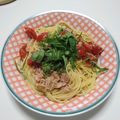 オリオバナ's cooksnap of when they made ポン酢で簡単トマトとツナの冷製パスタ.